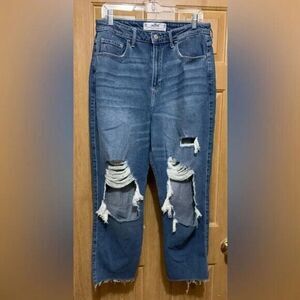 Hollister Jeans Curvy Women's Size 31 Blue Ultra High-Rise Vintage Straight